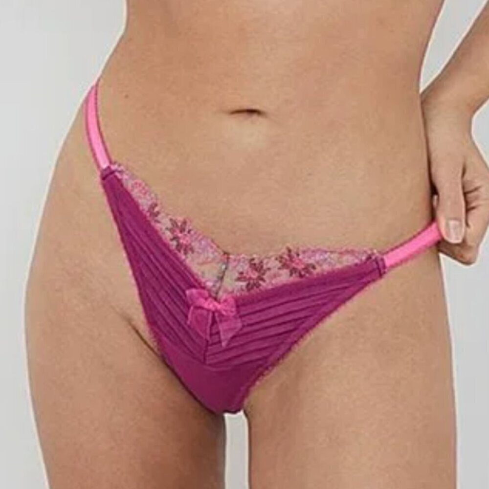 For Love And Lemons Ophelie Panty Thong Berry NWT XXS